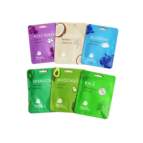 Botanical Essence Sheet Mask Set - 6 Hydrating & Nourishing Masks