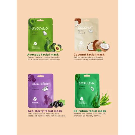 Botanical Essence Sheet Mask Set - 6 Hydrating & Nourishing Masks