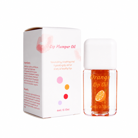 Orange Lip Oil Moisturising Lip Gloss 4ml