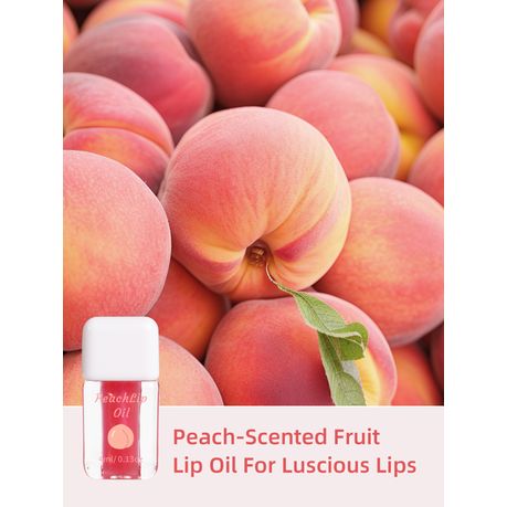 Peach Lip Oil Moisturising Lip Gloss 4ml
