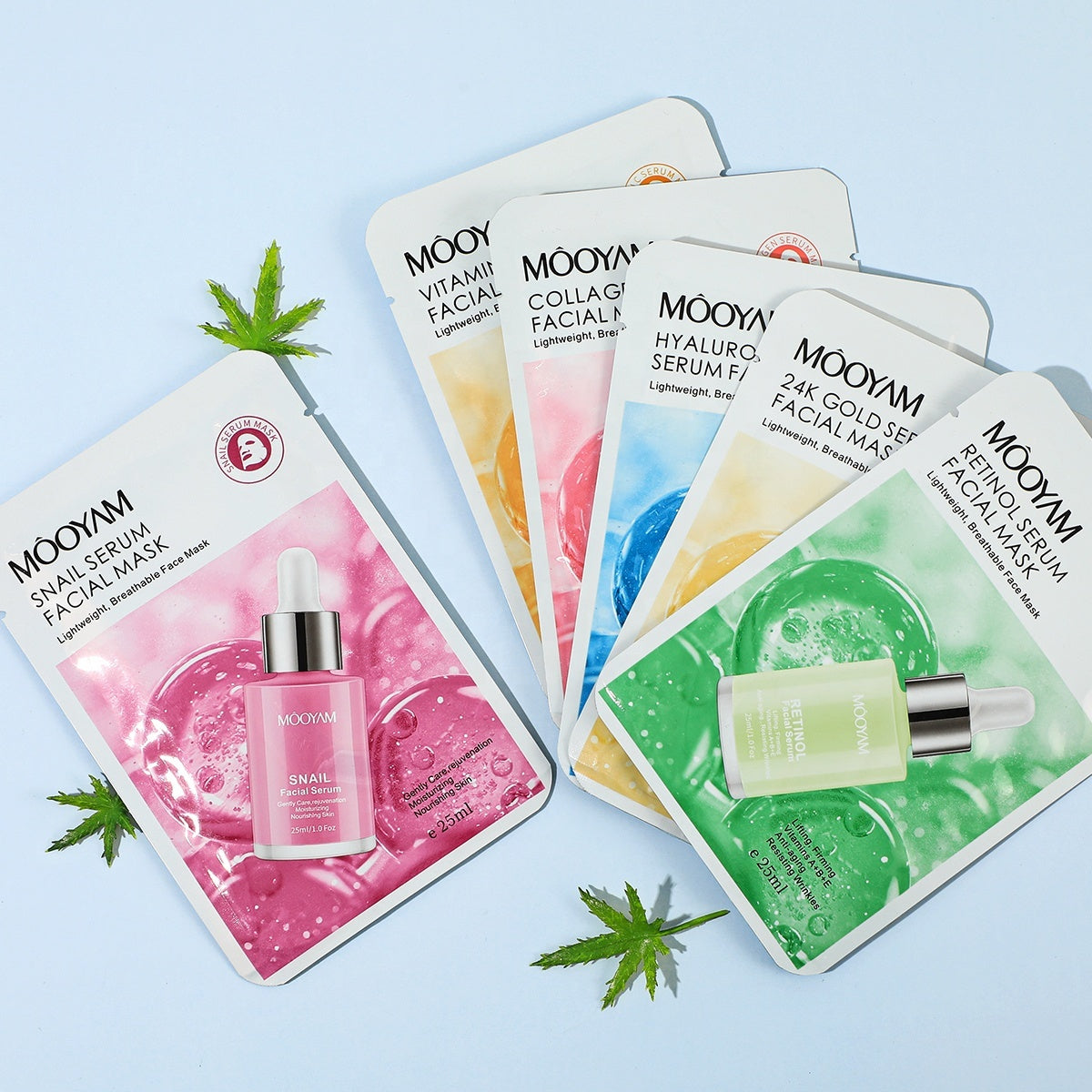 Mooyam Hydrating Facial Mask Sheets (6 Pack)