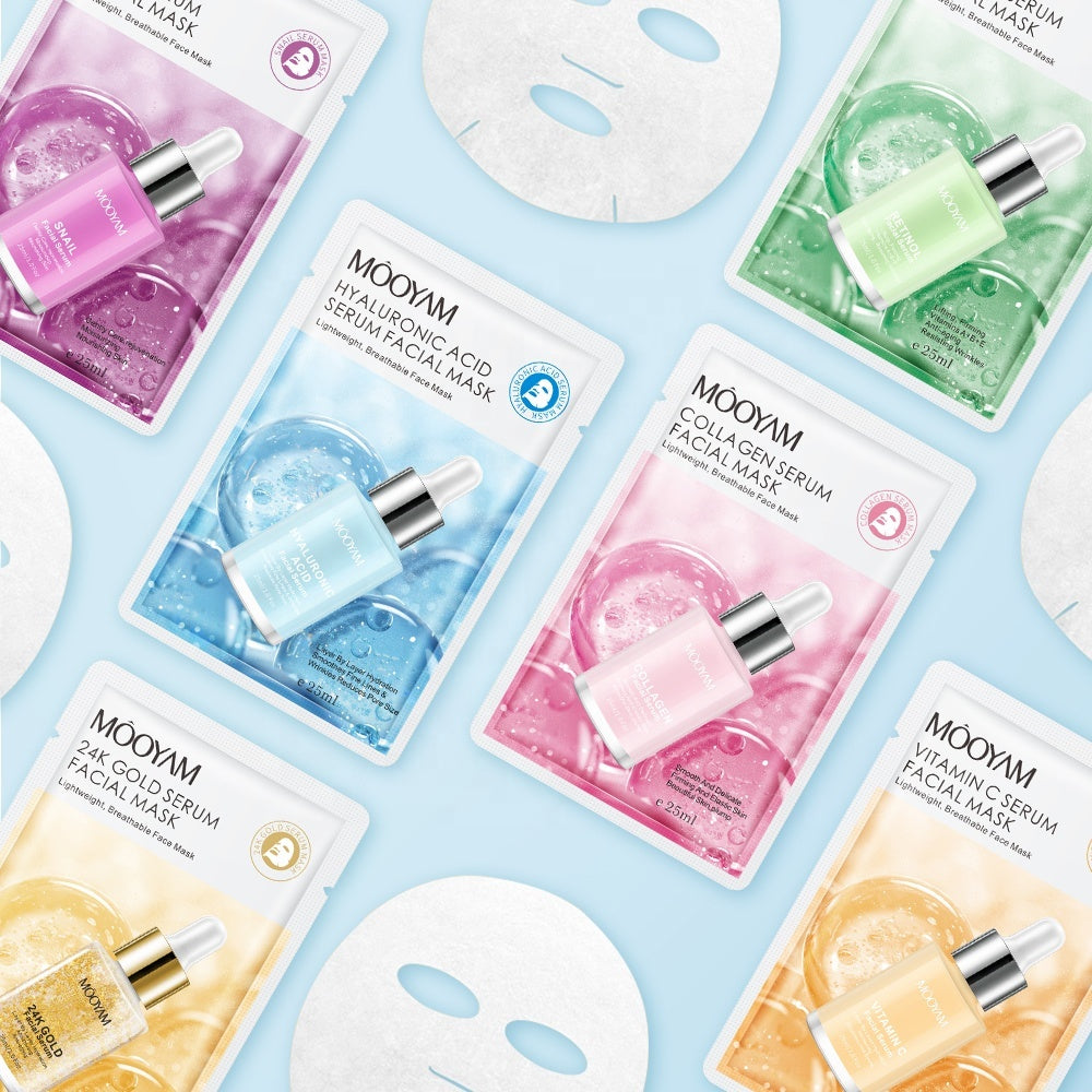 Mooyam Hydrating Facial Mask Sheets (6 Pack)