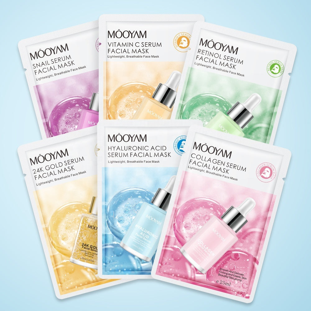 Mooyam Hydrating Facial Mask Sheets (6 Pack)