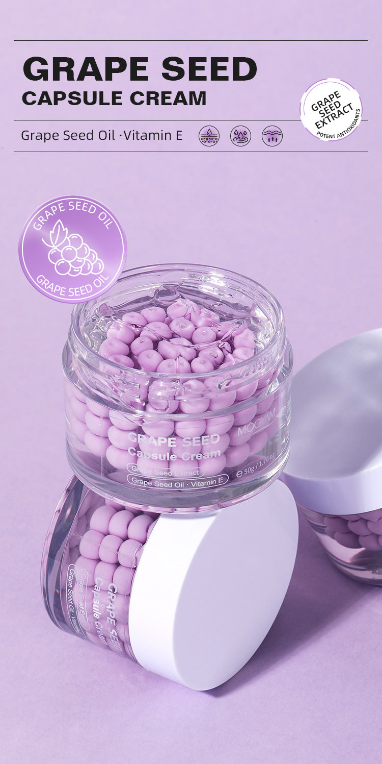 Mooyam Grape Seed Capsule Cream - Antioxidant Hydrating Moisturiser 50g