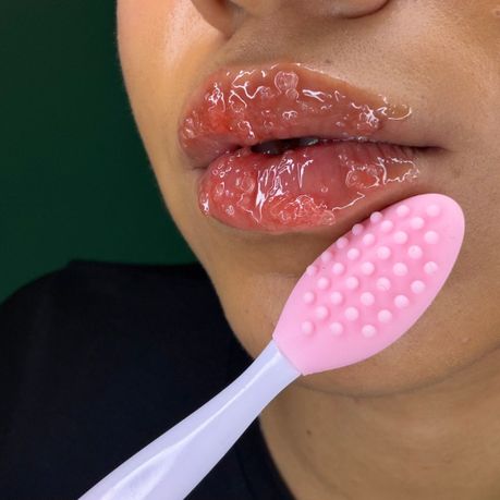 Kimsly Watermelon Lip Scrub Kit - Lip Mask Sheet & Applicator Brush