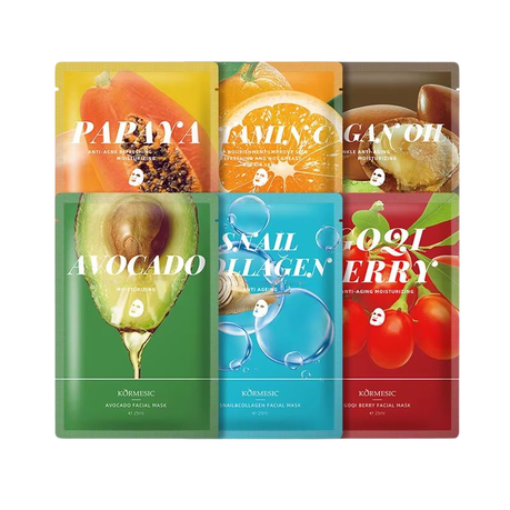 Kormesic Multifunctional Collagen Vitamin C Face Mask Sheets - 6 Pack