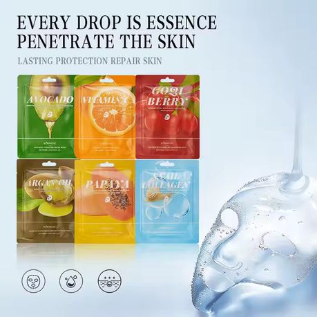 Kormesic Multifunctional Collagen Vitamin C Face Mask Sheets - 6 Pack