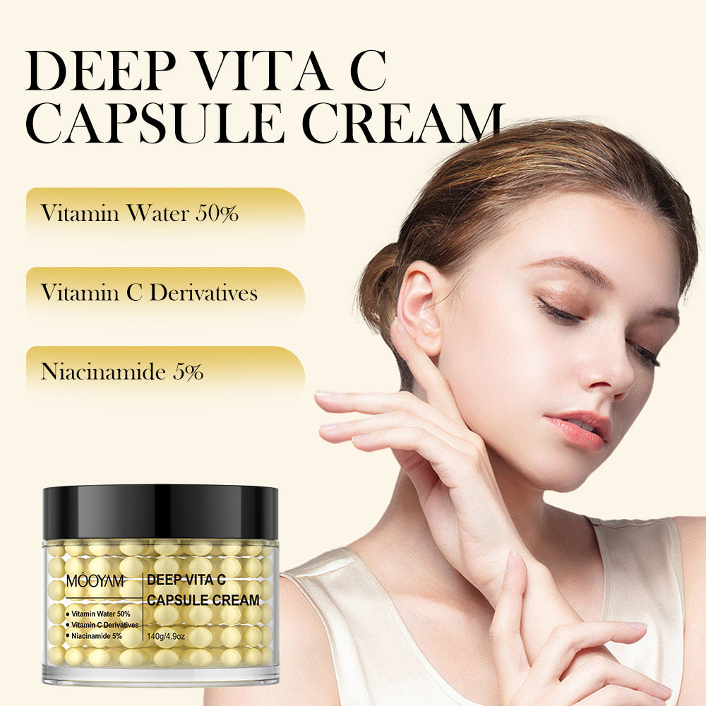 Mooyam Deep Vita C Capsule Cream - Brightening & Glow Moisturiser 140g
